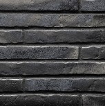 Клинкерная фасадная плитка Riegel 50 Siber-schwarz 40х490 черная 7753.S453 Stroeher - uralkafel.ru - Уфа