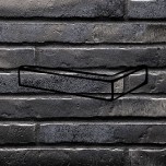 Клинкерный угловой элемент Riegel 50 Siber-schwarz 40х115х240 7754.S453 Stroeher - uralkafel.ru - Уфа