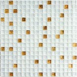 Мозаика стеклянная Classik day 300х300 белая Bonaparte mosaic - uralkafel.ru - Уфа