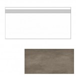 Ступень Бетон (Beton) G-1103/CR/st01 антрацит с Sugar-эффектом 294х1200 Grasaro - uralkafel.ru - Уфа