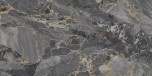 Керамогранит Stonela GT1206018005MCR 600х1200 черный карвинг с золотыми прожилками Global Tile - uralkafel.ru - Уфа