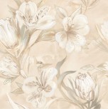 Панно керамическое Opale Beige Flower 630х630 бежевое Азори - uralkafel.ru - Уфа