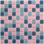 Мозаика стеклянная Set mix 300х300 розовая Bonaparte mosaic - uralkafel.ru - Уфа