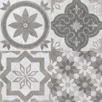 Керамогранит Art (Арт) AR01 Patchwork 38738 серый матовый 405х405 Estima - uralkafel.ru - Уфа