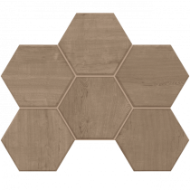Керамогранитная плитка мозаика Classic Wood CW03 Hexagon 25х28.5 неполированная Estima - uralkafel.ru - Уфа