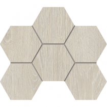 Керамогранитная плитка мозаика Kraft Wood KW00 Hexagon 25х28.5 Estima - uralkafel.ru - Уфа