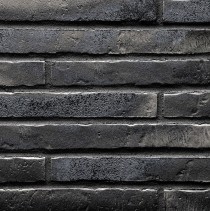 Клинкерная фасадная плитка Riegel 50 Siber-schwarz 40х490 черная 7753.S453 Stroeher - uralkafel.ru - Уфа