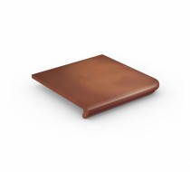 Клинкерная ступень угловая флорентийская Terra Patrician Red Flashed 345х345 красная 9331.0316 Stroeher - uralkafel.ru - Уфа