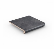Клинкерная ступень угловая-флорентинер Roccia Nero 345х345 черная 9331.0845 Stroeher - uralkafel.ru - Уфа