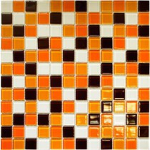 Мозаика стеклянная CB806 (300х300х4 мм) рыже-коричневая Elada Mosaic - uralkafel.ru - Уфа