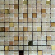 Мозаика MG130 из камня 300х300х8 бежевая Keramograd - uralkafel.ru - Уфа