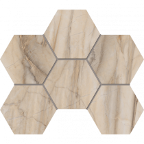 Керамогранитная плитка мозаика Bernini Pearl BR01 Hexagon 25х28.5 неполированная Estima - uralkafel.ru - Уфа