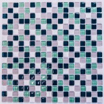 Мозаика стеклянная с камнем Olivia 300х300 Bonaparte mosaic - uralkafel.ru - Уфа