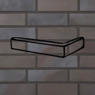 Клинкерный угловой элемент Keravette Metallic Black 71х115х240 черный 2640.S336 Stroeher - uralkafel.ru - Уфа