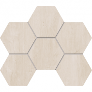 Керамогранитная плитка мозаика Soft Wood SF01 Hexagon 25х28.5 Estima - uralkafel.ru - Уфа