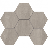 Керамогранитная плитка мозаика Soft Wood SF03 Hexagon 25х28.5 Estima - uralkafel.ru - Уфа