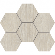 Керамогранитная плитка мозаика Kraft Wood KW00 Hexagon 25х28.5 Estima - uralkafel.ru - Уфа