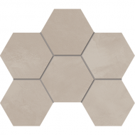 Керамогранитная плитка мозаика Graffito / Граффито GF01 Hexagon 25х28.5 Estima - uralkafel.ru - Уфа