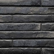 Клинкерная фасадная плитка Riegel 50 Siber-schwarz 40х490 черная 7753.S453 Stroeher - uralkafel.ru - Уфа