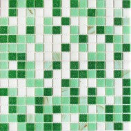 Мозаика стеклянная Grass 327х327 зеленая Bonaparte mosaic - uralkafel.ru - Уфа