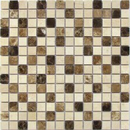 Мозаика каменная Turin-20 (POL) 7х305х305 коричневая Bonaparte mosaic - uralkafel.ru - Уфа