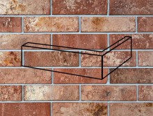 Клинкерный угловой элемент Montana Siena-antik 71х115х240 коричневый WK73 WesterWaelder - uralkafel.ru - Уфа