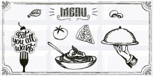 Декор настенный керамический Вог Breakfast 4 201х405 белый Азори - uralkafel.ru - Уфа