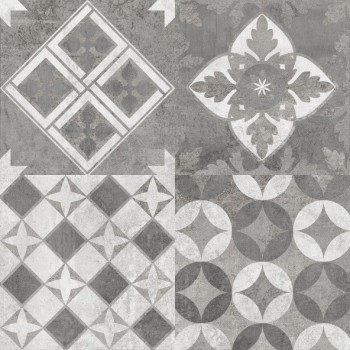 Керамогранит Art (Арт) AR 01 Patchwork серый матовый 405х405 Estima - uralkafel.ru - Уфа