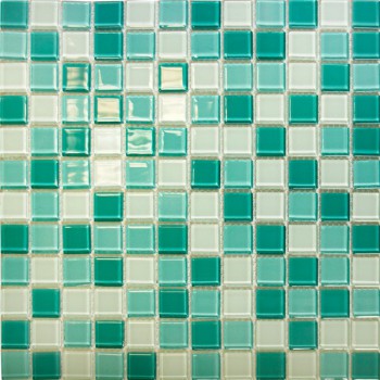 Мозаика стеклянная CB401 (300х300х4 мм) бирюзовая Elada Mosaic - uralkafel.ru - Уфа
