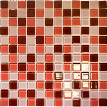Мозаика стеклянная CB908 (327х327х4 мм) шоколадно-малиновая Elada Mosaic - uralkafel.ru - Уфа