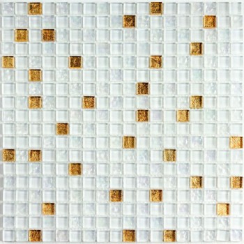 Мозаика стеклянная Classik day 300х300 белая Bonaparte mosaic - uralkafel.ru - Уфа