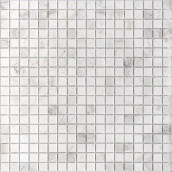 Каменная мозаика Dolomiti bianco POL 305х305х4 белая полированная CARAMELLE - uralkafel.ru - Уфа