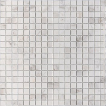 Каменная мозаика Dolomiti bianco POL 305х305х7 белая полированная CARAMELLE - uralkafel.ru - Уфа