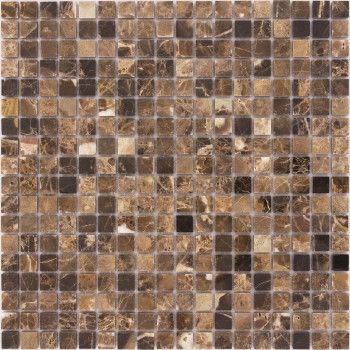 Каменная мозаика Emperador Dark POL 305х305х4 коричневая полированная CARAMELLE - uralkafel.ru - Уфа
