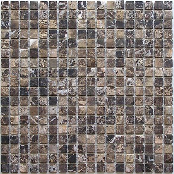 Мозаика каменная Ferato-15 slim (Matt) 4mm 305х305 коричневая Bonaparte mosaic - uralkafel.ru - Уфа