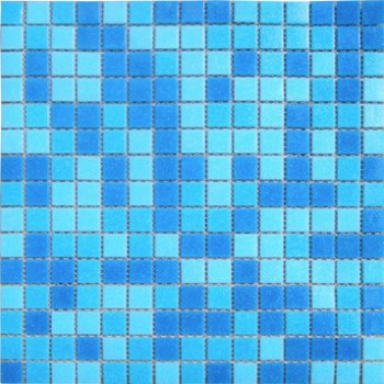 Мозаика из смальты МС107Р (327х327х4 мм) голубая на бумаге Elada Mosaic - uralkafel.ru - Уфа