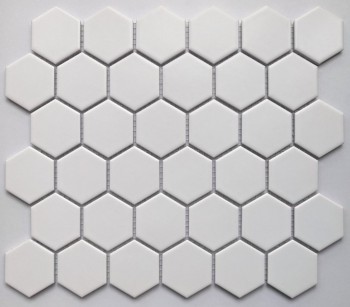 Мозаика керамическая Nakama White 281х325х6 белая Bonaparte mosaic - uralkafel.ru - Уфа