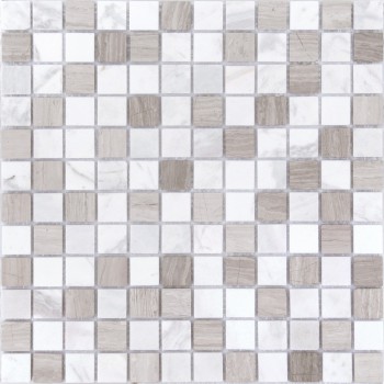 Каменная мозаика Pietra Mix 2 MAT 298х298х4 серая матовая CARAMELLE - uralkafel.ru - Уфа
