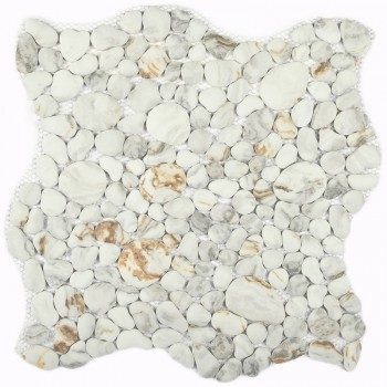 Мозаика под гальку Point Beige 305х306 бежевая Bonaparte mosaic - uralkafel.ru - Уфа