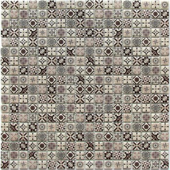 Мозаика стеклянная Xindi Grey 6х300х300 серая Bonaparte mosaic - uralkafel.ru - Уфа