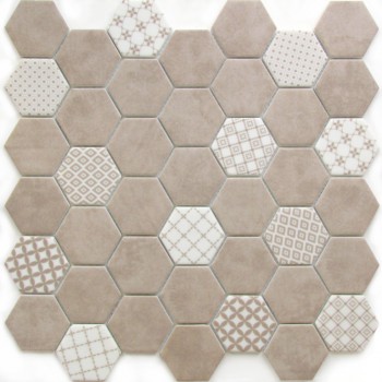 Мозаика стеклянная Avon 300х302 бежевая Bonaparte mosaic - uralkafel.ru - Уфа