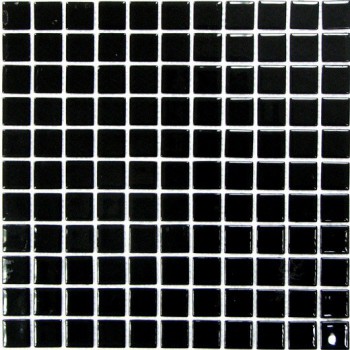 Мозаика стеклянная Black glass 300х300 черная Bonaparte mosaic - uralkafel.ru - Уфа