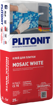 PLITONIT Mosaic White Плиточный клей для мозаики, 25 кг - uralkafel.ru - Уфа