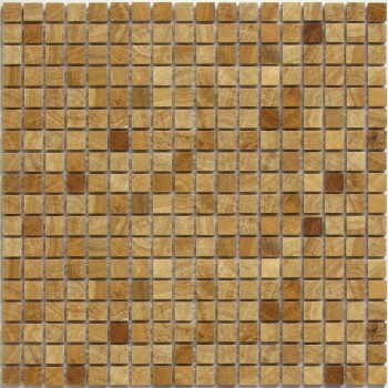 Мозаика каменная Siena-15 305х305 коричневая Bonaparte mosaic - uralkafel.ru - Уфа