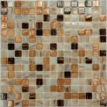 Мозаика стеклянная STEP-1 327х327 бежевая Bonaparte mosaic - uralkafel.ru - Уфа