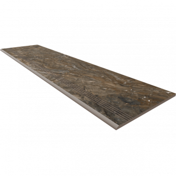 Ступень Bernini Dark Brown BR04 30х120 неполированная с насечками Estima - uralkafel.ru - Уфа